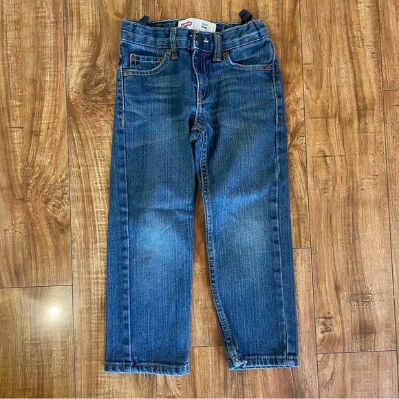 LEVIS 511 Slim Boys Blue Denim Jeans Waist Tighteners Size 4 - Picture 1 of 10